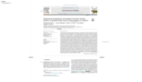 Dopaminergic dysregulation and impaired associative learning behavior in zebrafish during chronic dietary exposure to selenium*